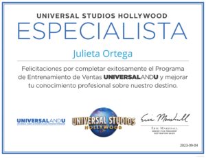 certificado universal julie hollywood
